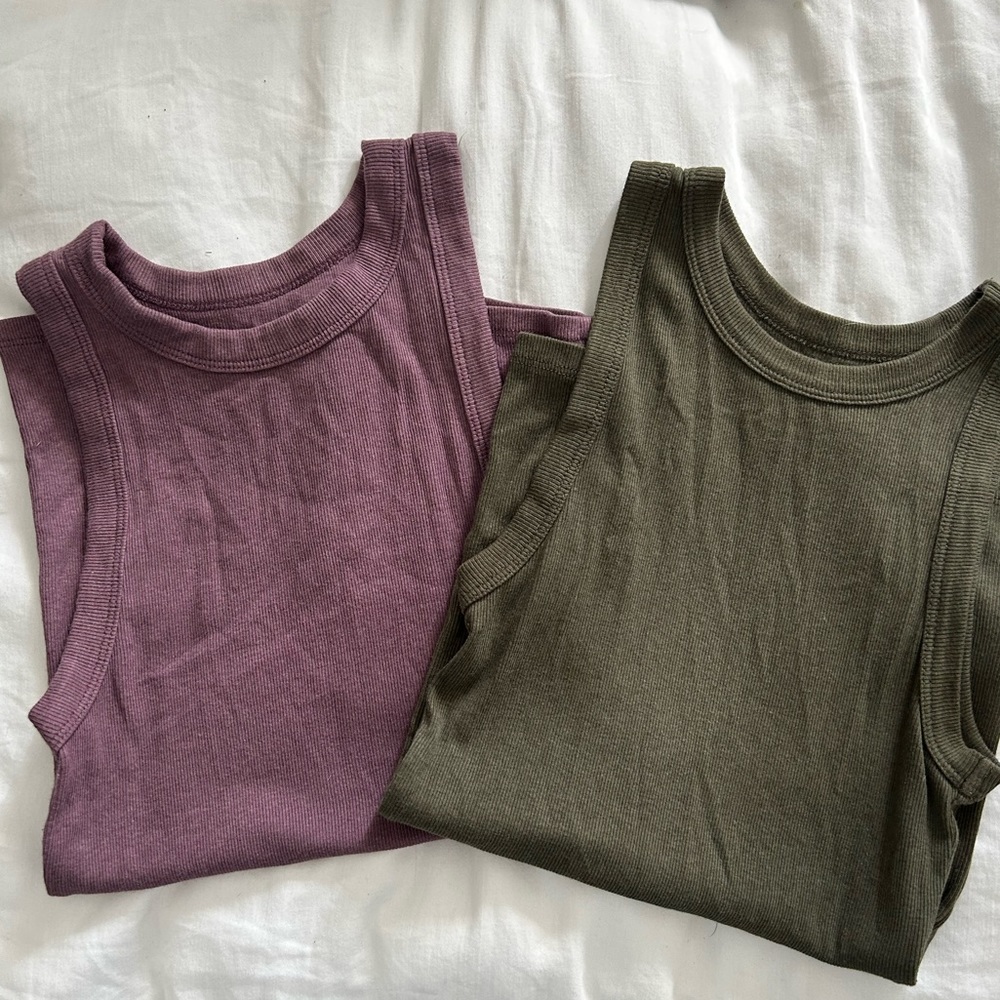 Two high neck tanks for $7